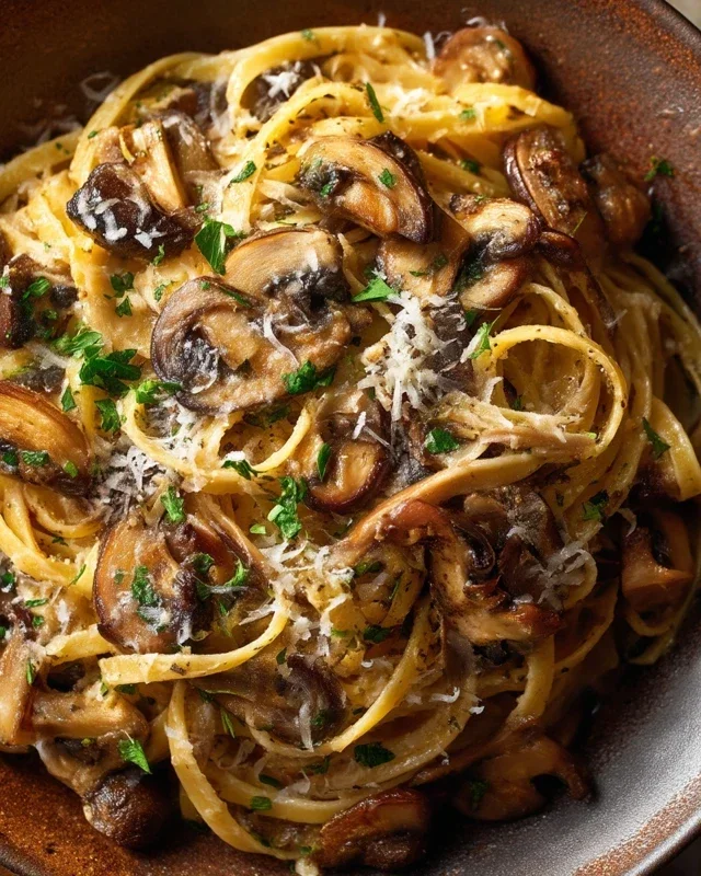 Caramelized Leek and Mushroom Gruyere Pasta