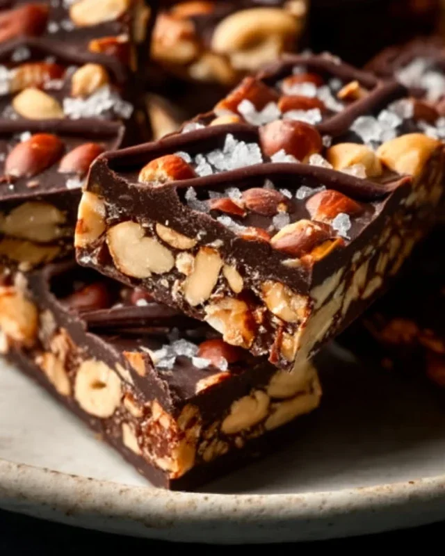 Dark Chocolate and Sea Salt Nut Bars