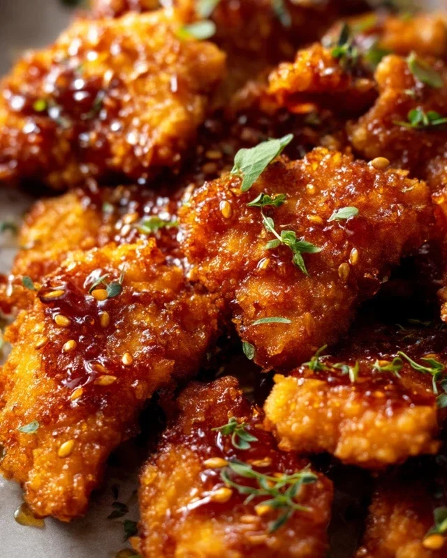 Baked Crunchy Hot Honey Chicken