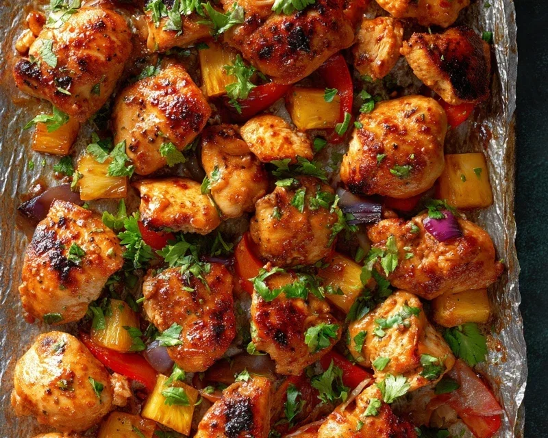 Hawaiian Chicken Sheet Pan
