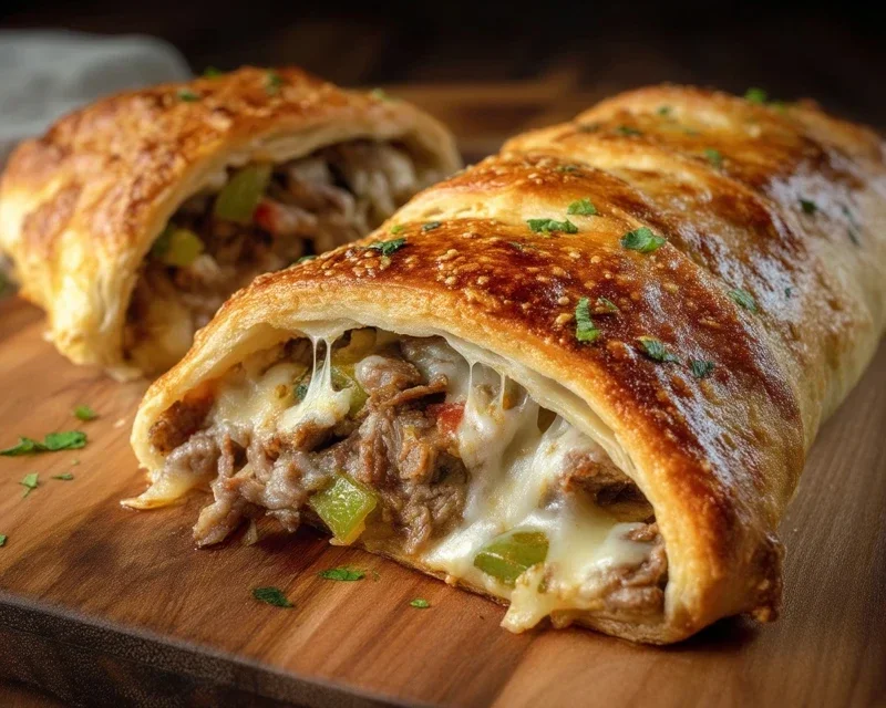 Philly Cheesesteak Stromboli