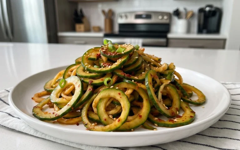 Spiral Cucumber Salad: Korean-Inspired Recipe