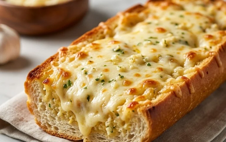 BEST CHEESY GARLIC BREAD RECIPE