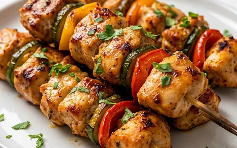 Air Fryer Chicken Skewers (VIDEO)