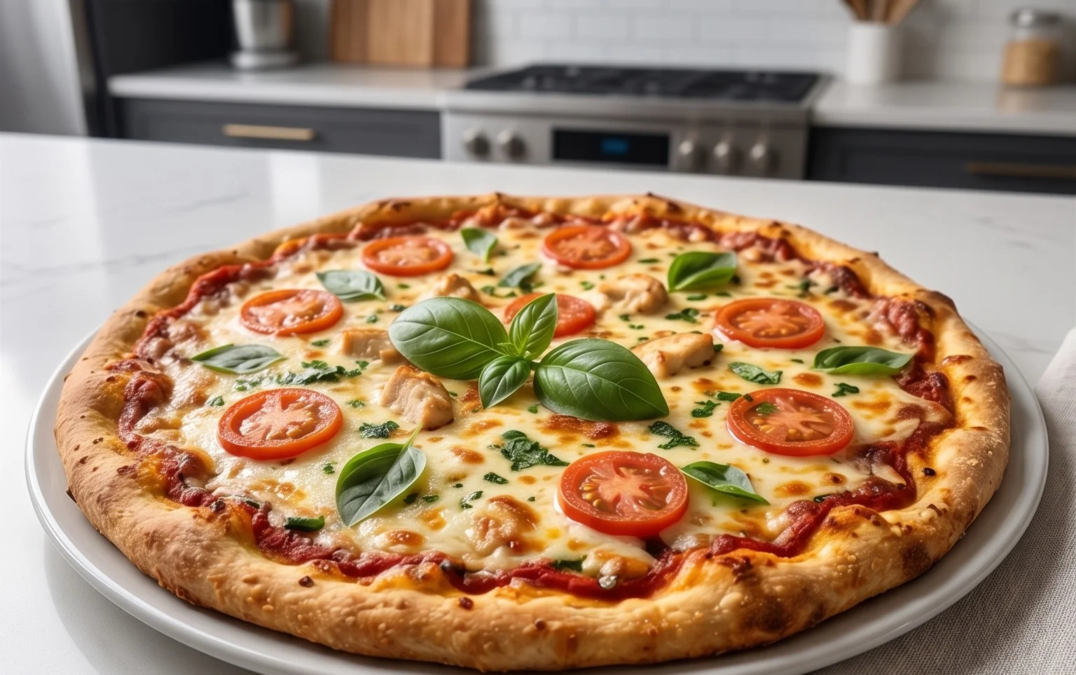 Chicken Crust Pizza (Low Carb + High Protein