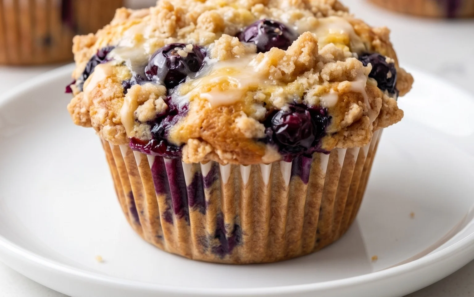 Lemon Blueberry Streusel Muffins
