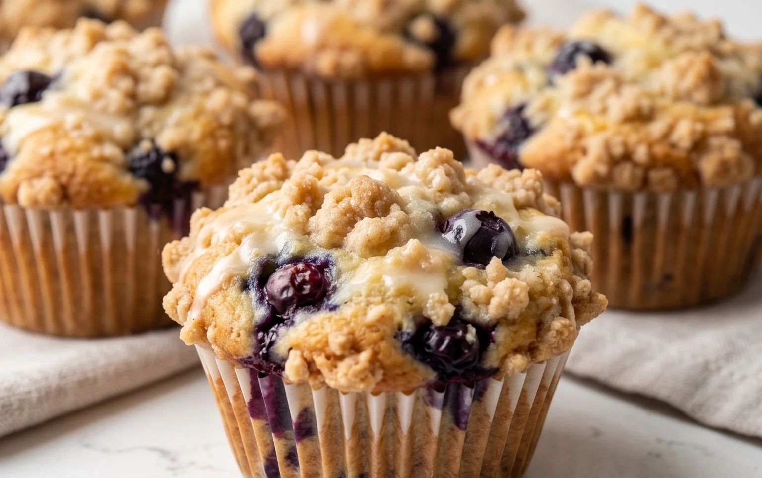 Lemon Blueberry Streusel Muffins