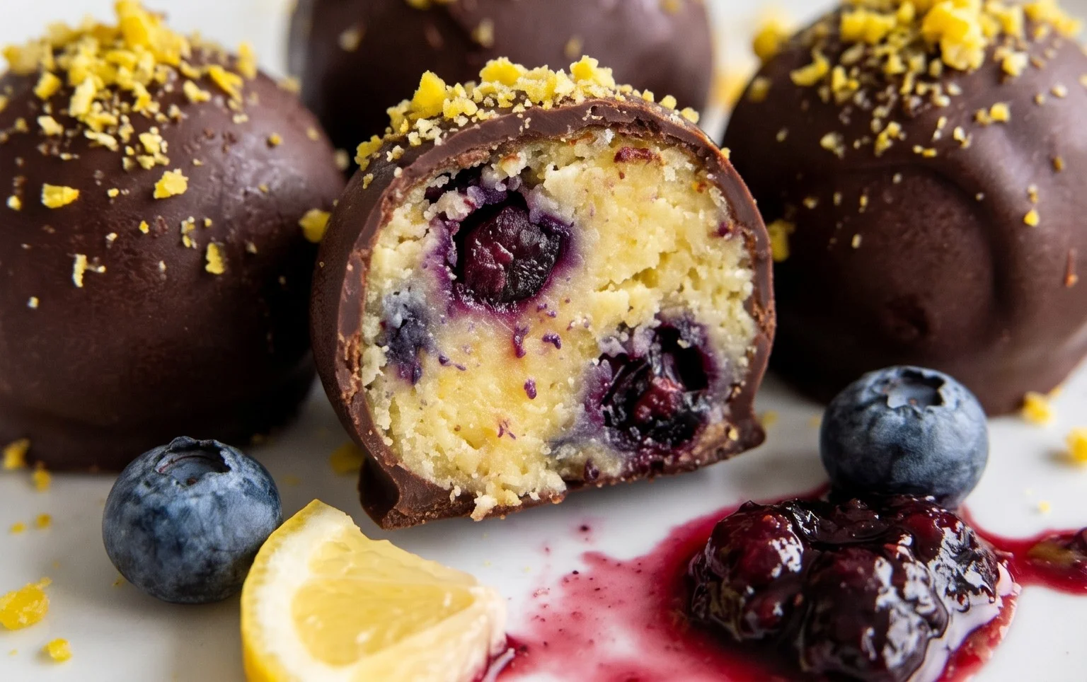 LEMON BLUEBERRY TRUFFLES