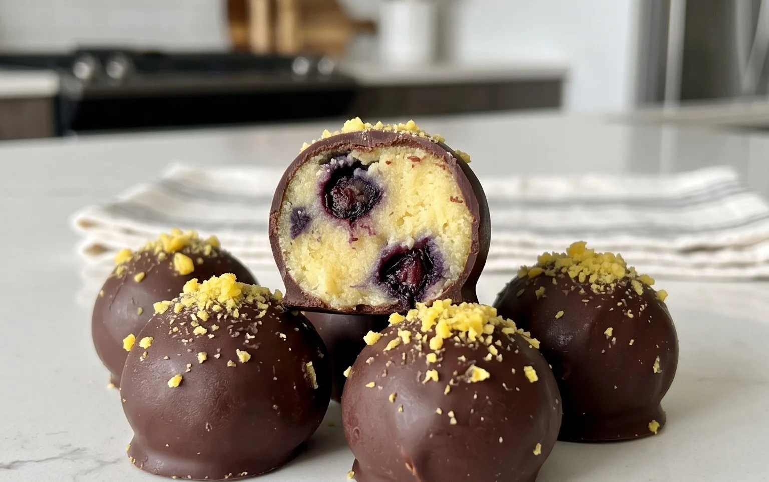 LEMON BLUEBERRY TRUFFLES