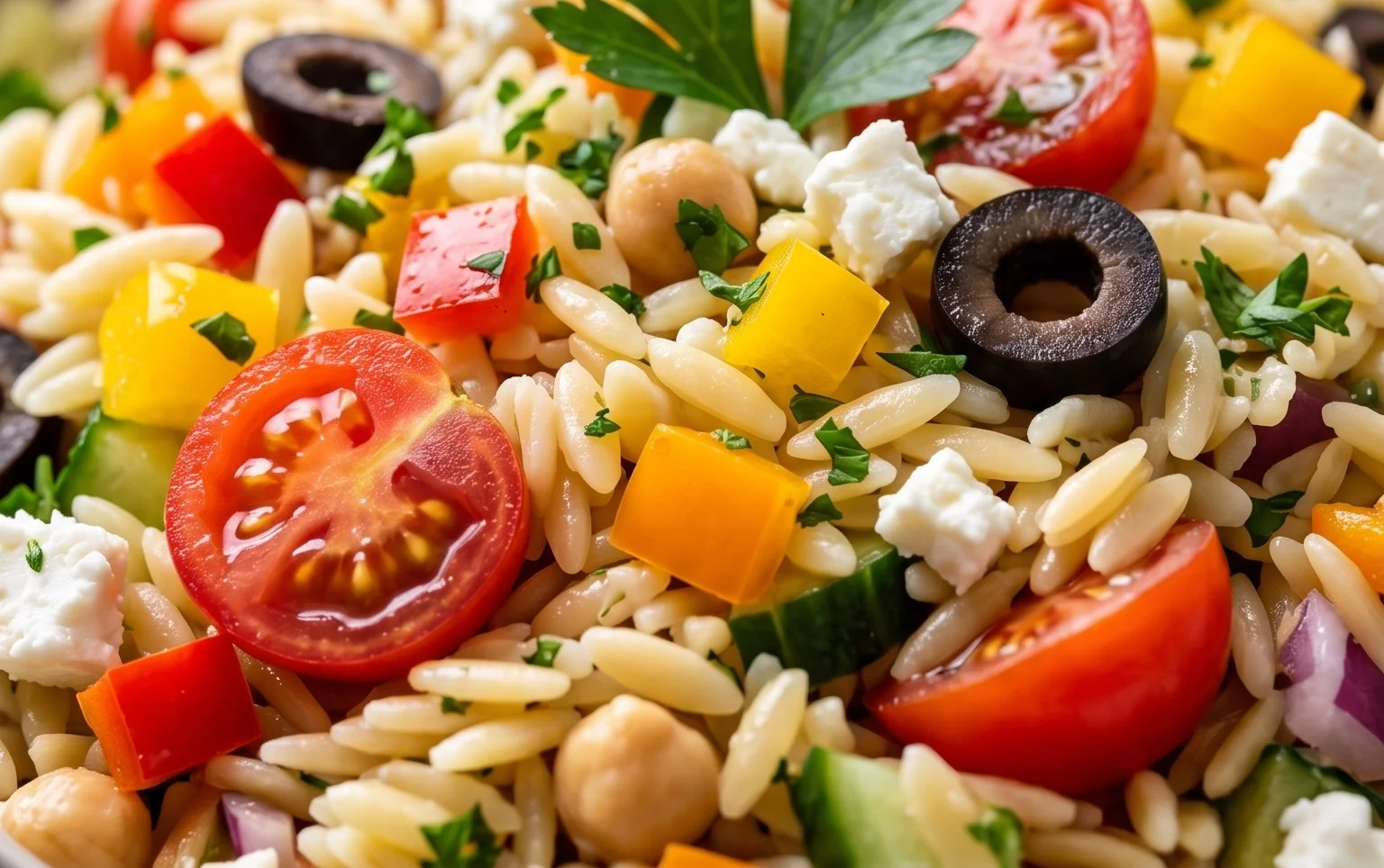 Rainbow Orzo Salad