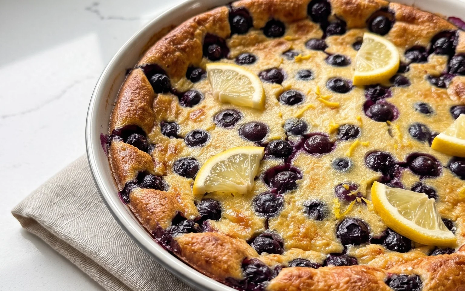 Lemon Blueberry Clafoutis