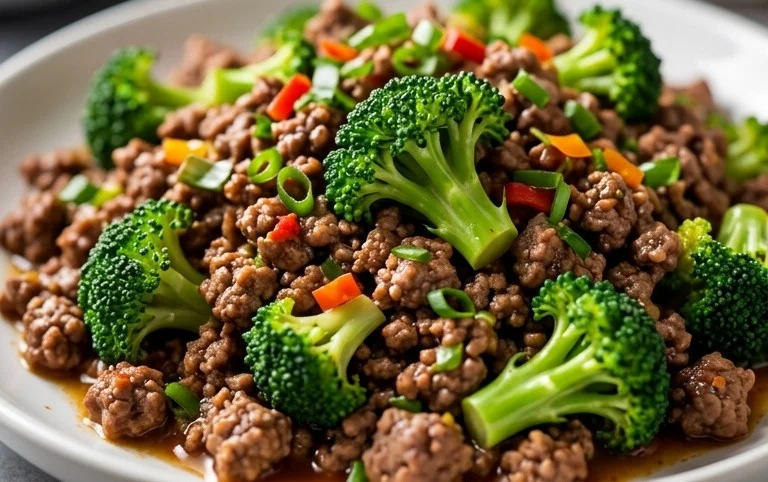 Ground Beef and Broccoli