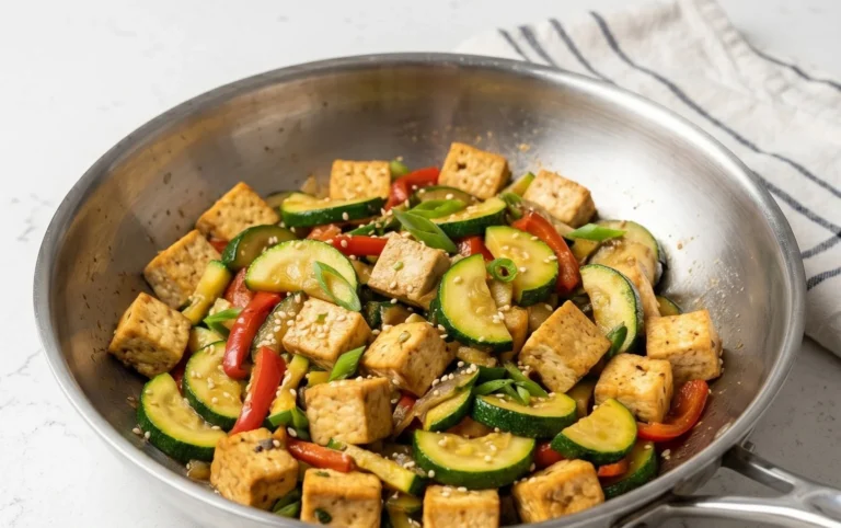 Zucchini Stir Fry With Tofu (Vegan)