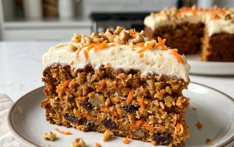 Easy Flourless Oatmeal Carrot Cake Recipe