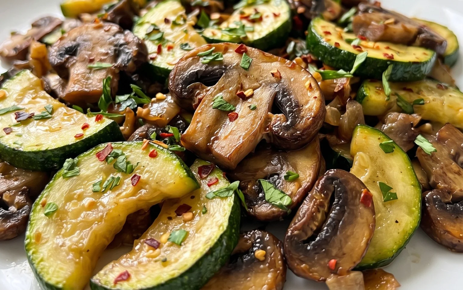 Skillet Zucchini and Mushrooms