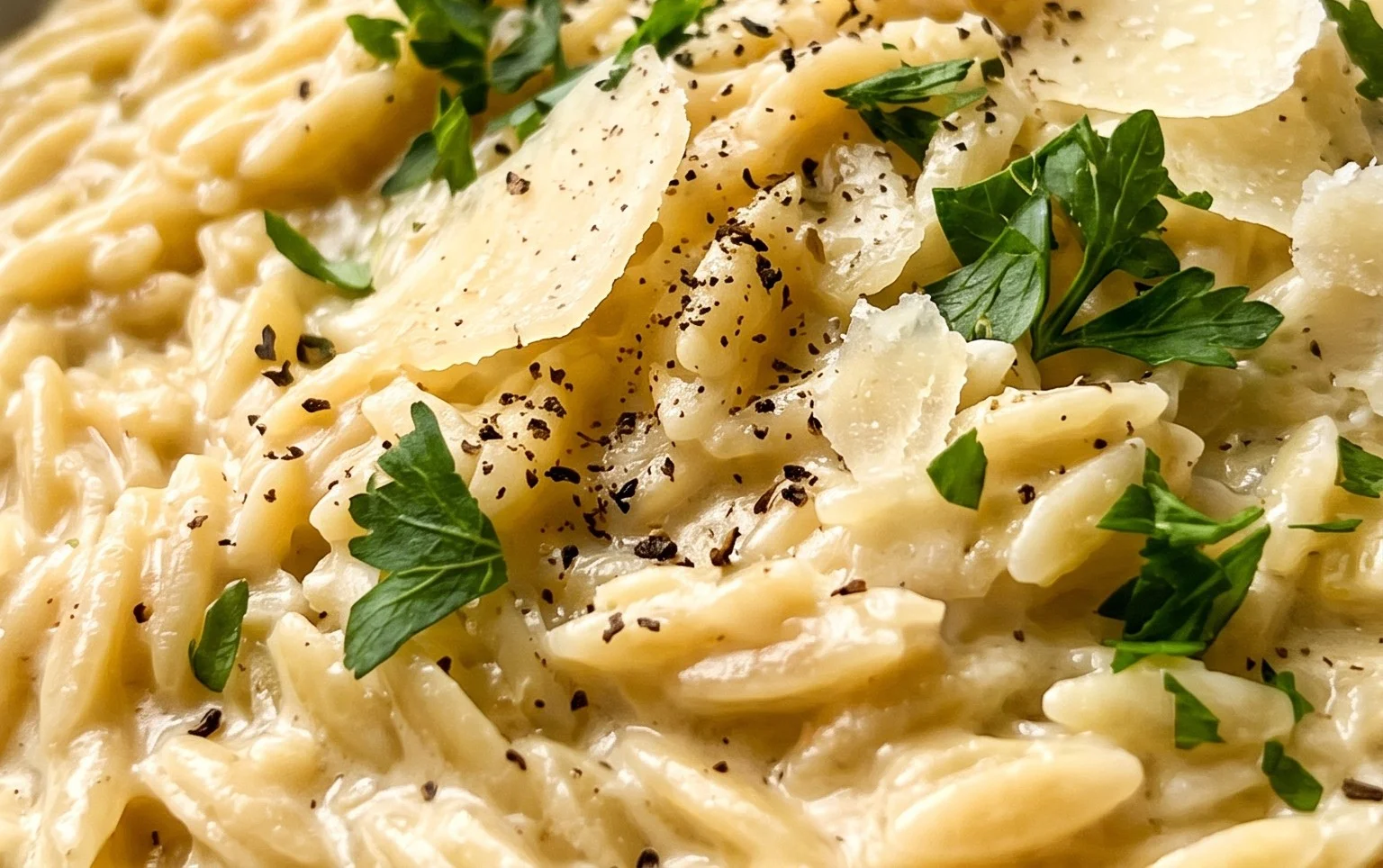 Creamy Garlic Parmesan Orzo