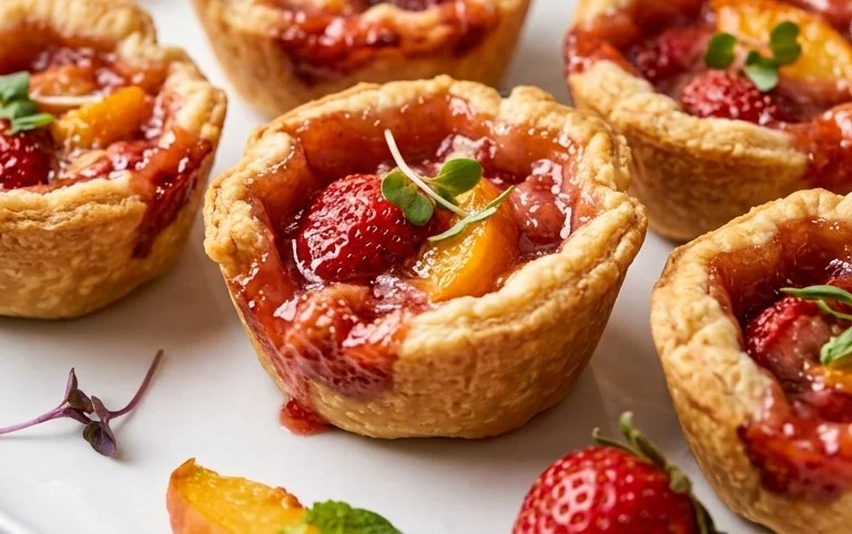 Strawberry Peach Pie Bites