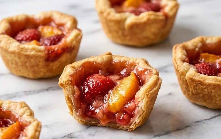 Strawberry Peach Pie Bites