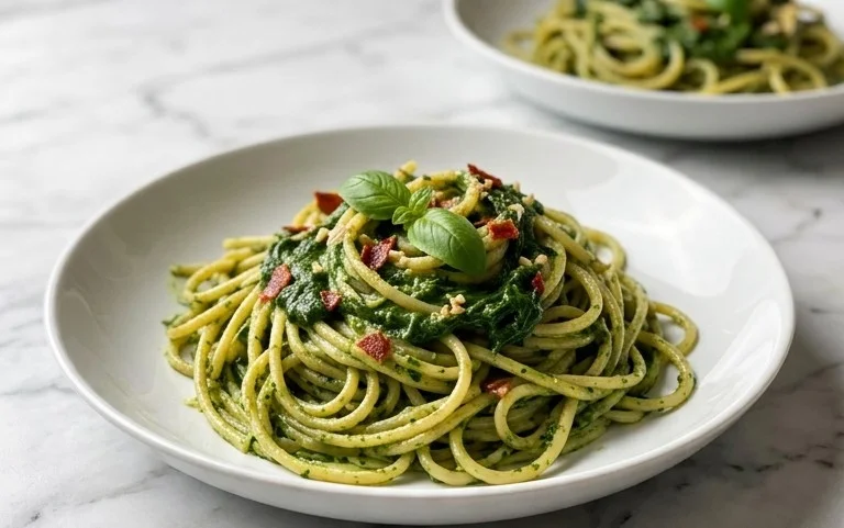 Pasta with Spinach Sauce