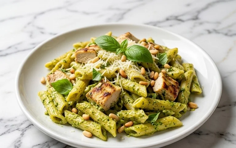 Creamy Chicken Pesto Pasta