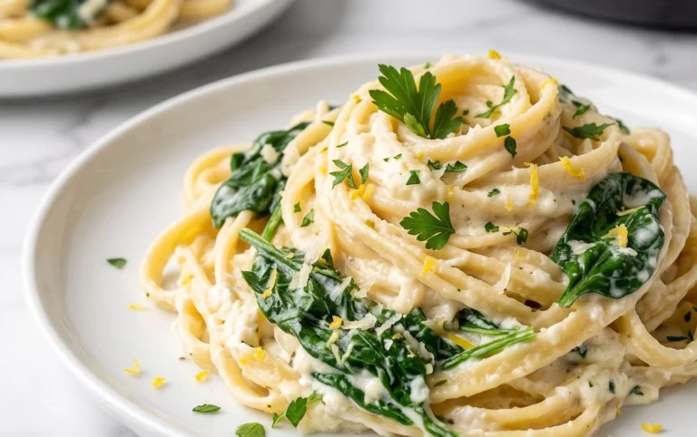 Lemon ricotta pasta & spinach