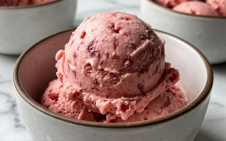 Homemade Strawberry Ice Cream