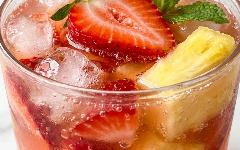 Pineapple Strawberry Agua Fresca