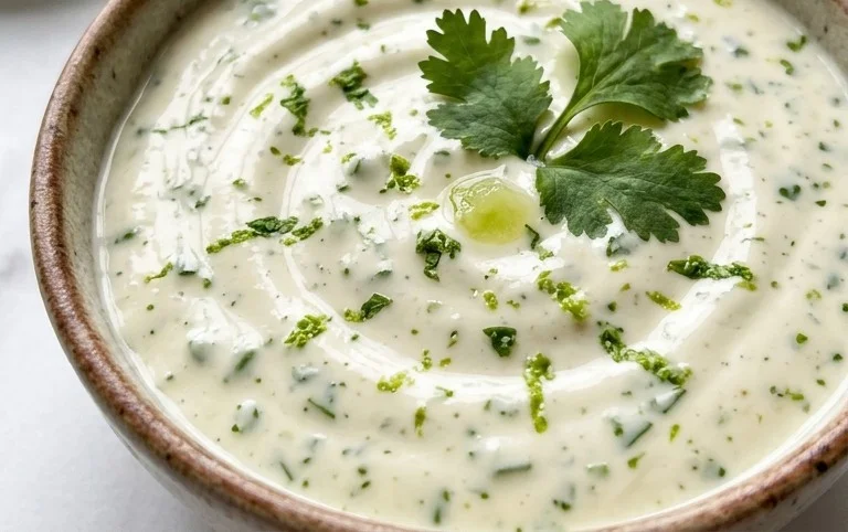 Creamy Garlic Lime Cilantro Sauce