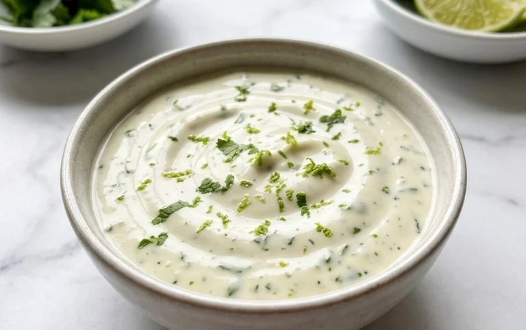 Creamy Garlic Lime Cilantro Sauce