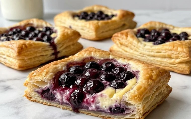 Blueberry Cream Cheese Puff Pastry