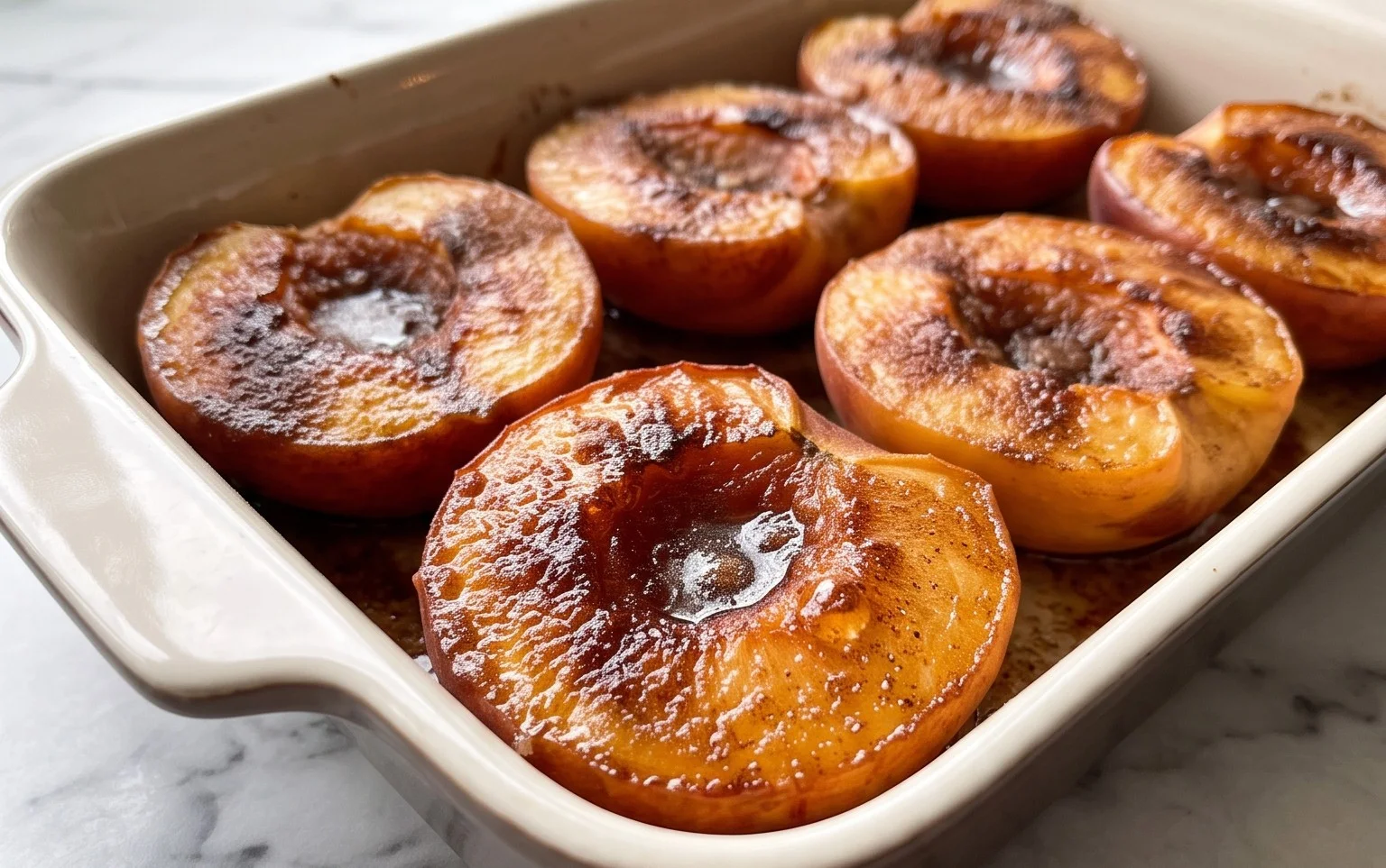 Cinnamon Sugar Baked Peaches