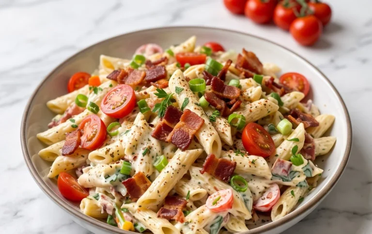 Beef Bacon Ranch Pasta Salad