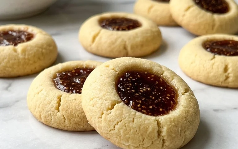 Cardamom Fig Thumbprint Cookies