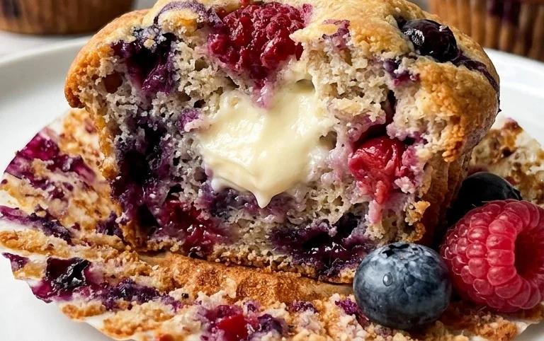 Berry Cream Cheese Muffins