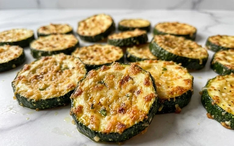 Irresistibly Crunchy Garlic Parmesan Roasted Zucchini